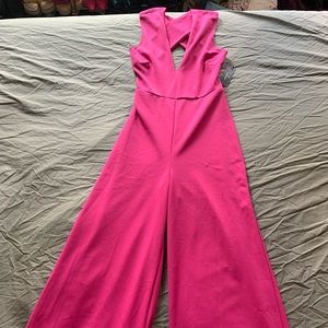 Lulu’s formal pink jumpsuit
